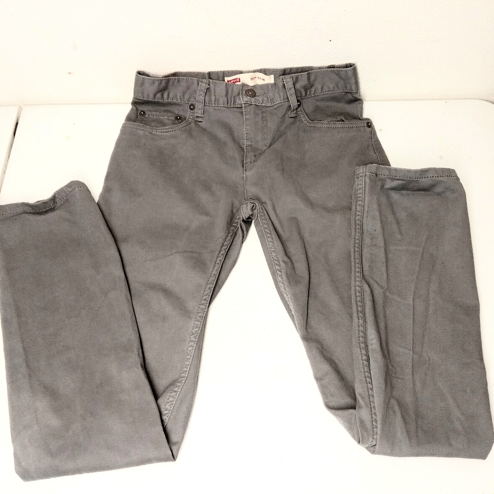 Levis 511 Jeans Boys Size 14 Regular Slim Fit gray